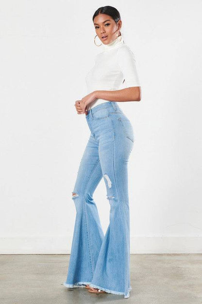 Distressed Flare Eye Candy Sensation