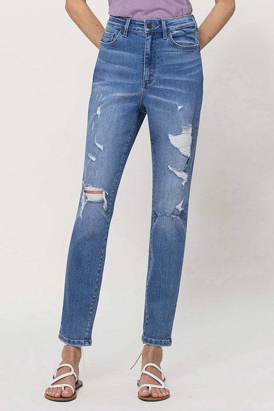 Distressed Mom Jeans Eye Candy Sensation