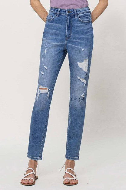 Distressed Mom Jeans Eye Candy Sensation