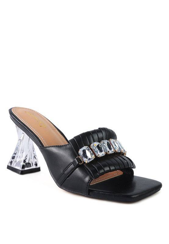 FANTASY CLEAR HEEL JEWEL SANDAL Eye Candy Sensation