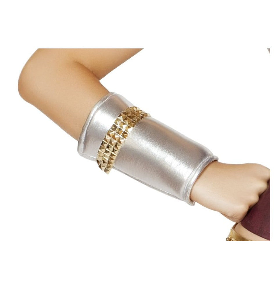 GL104 Wrist Cuffs w/Gold Trim Detail-As Shown Eye Candy Sensation