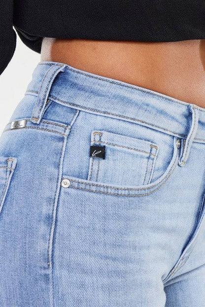 High Rise Crop Bootcut Denim Pants Eye Candy Sensation
