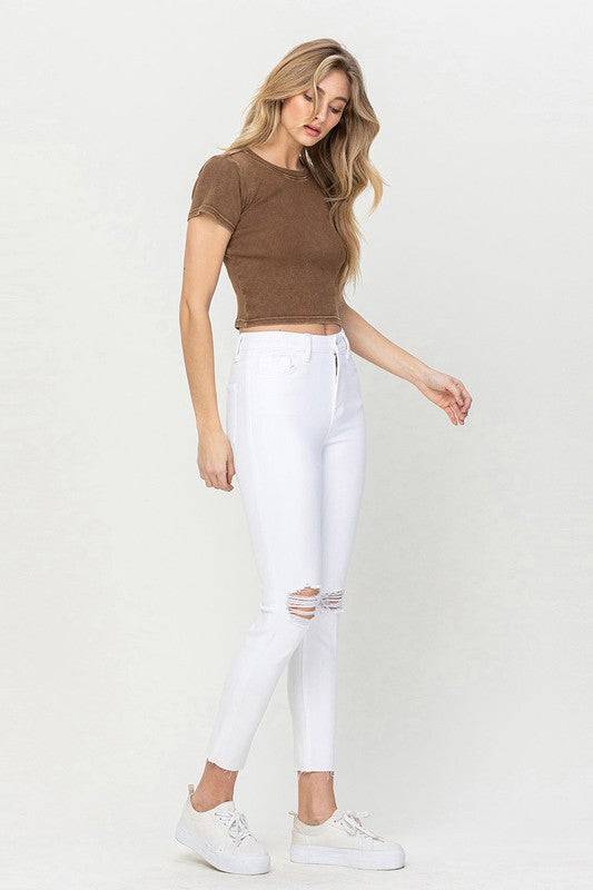High Rise Crop Skinny Jeans Eye Candy Sensation