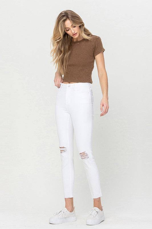 High Rise Crop Skinny Jeans Eye Candy Sensation