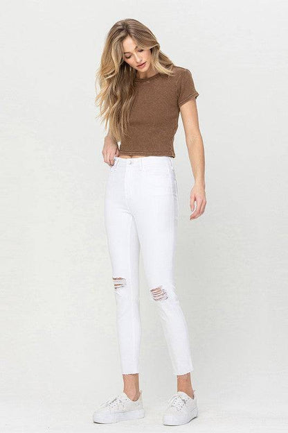 High Rise Crop Skinny Jeans Eye Candy Sensation