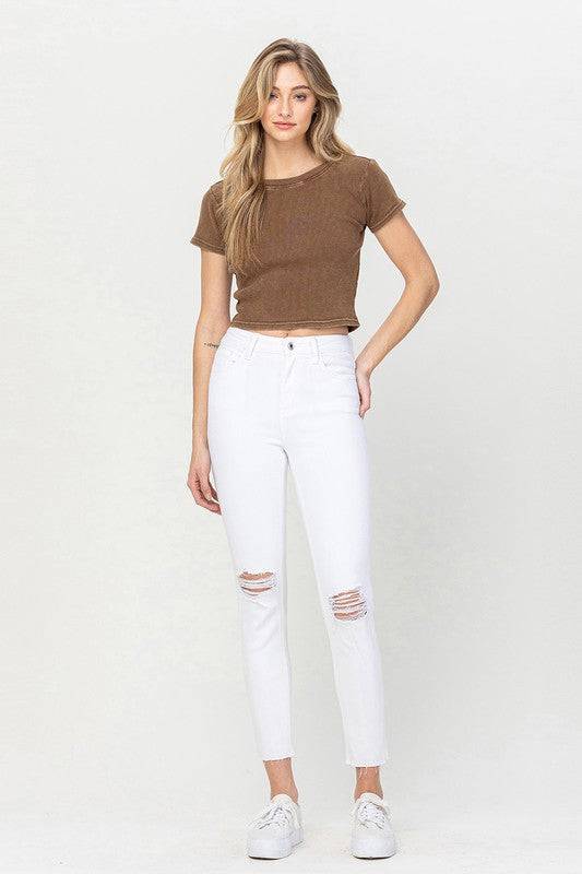 High Rise Crop Skinny Jeans Eye Candy Sensation