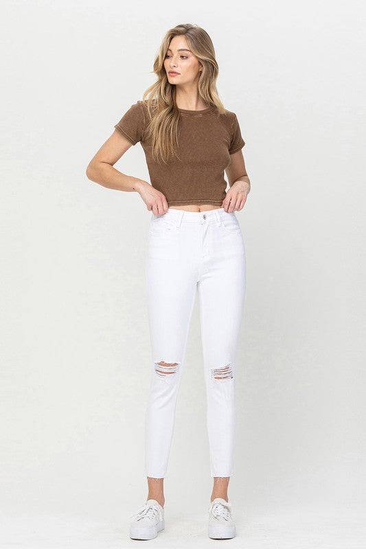 High Rise Crop Skinny Jeans Eye Candy Sensation