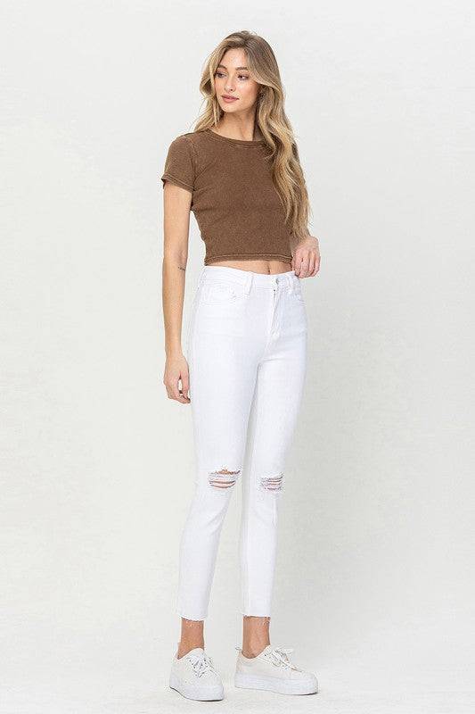 High Rise Crop Skinny Jeans Eye Candy Sensation