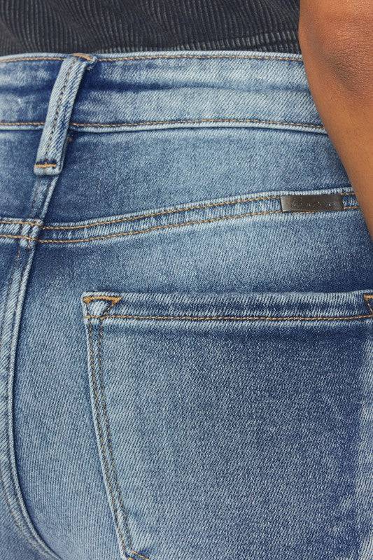 High Rise Cuffed Slim Straight Jeans Eye Candy Sensation