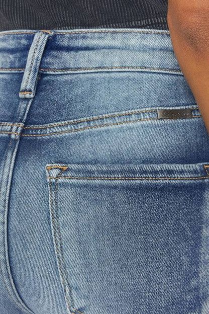 High Rise Cuffed Slim Straight Jeans Eye Candy Sensation