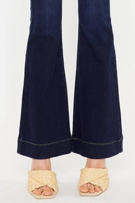 High Rise Dark Wash Flare Eye Candy Sensation