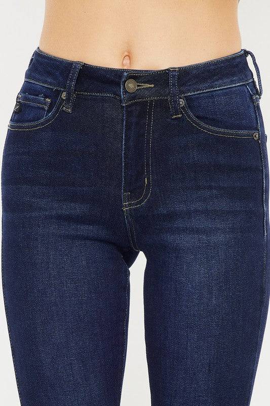 High Rise Dark Wash Flare Eye Candy Sensation