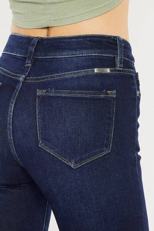 High Rise Dark Wash Flare Eye Candy Sensation