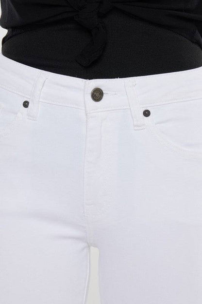 High Rise Hem Detail Ankle Skinny Jeans Eye Candy Sensation