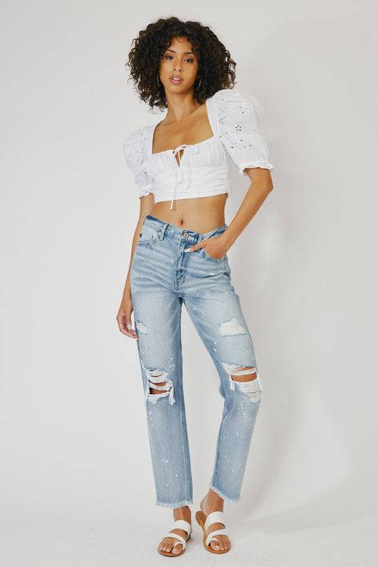 High Rise Slim Straight Jeans Eye Candy Sensation