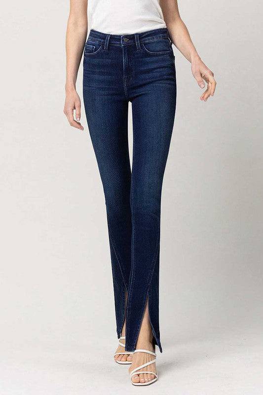 High Rise Slim Straight W/Slit Eye Candy Sensation