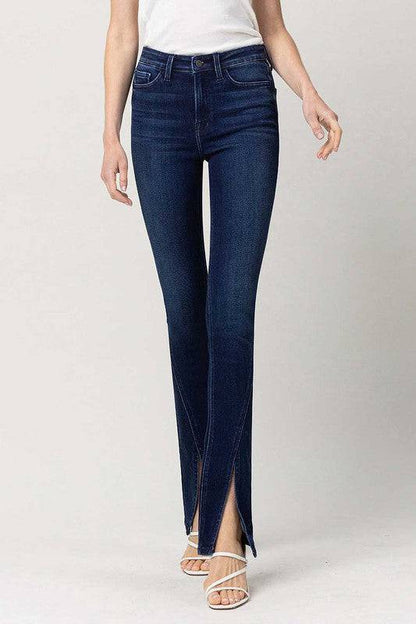 High Rise Slim Straight W/Slit Eye Candy Sensation