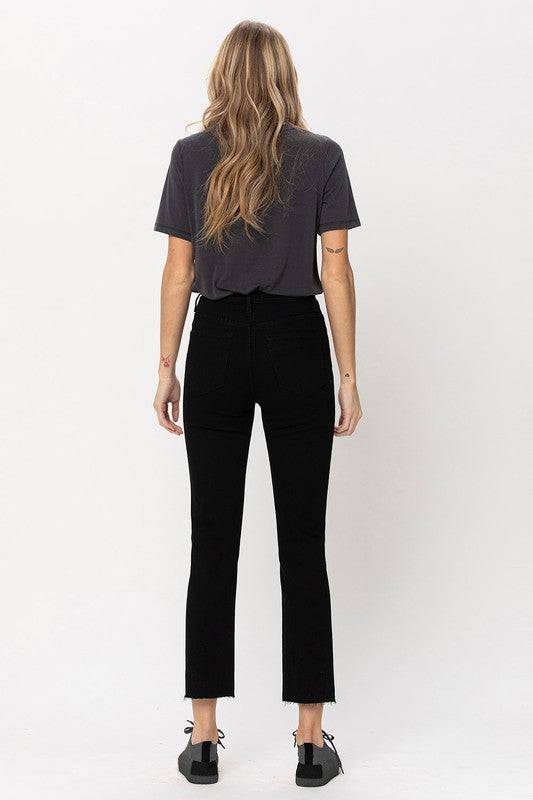 High Rise Straight w Raw Hem Eye Candy Sensation