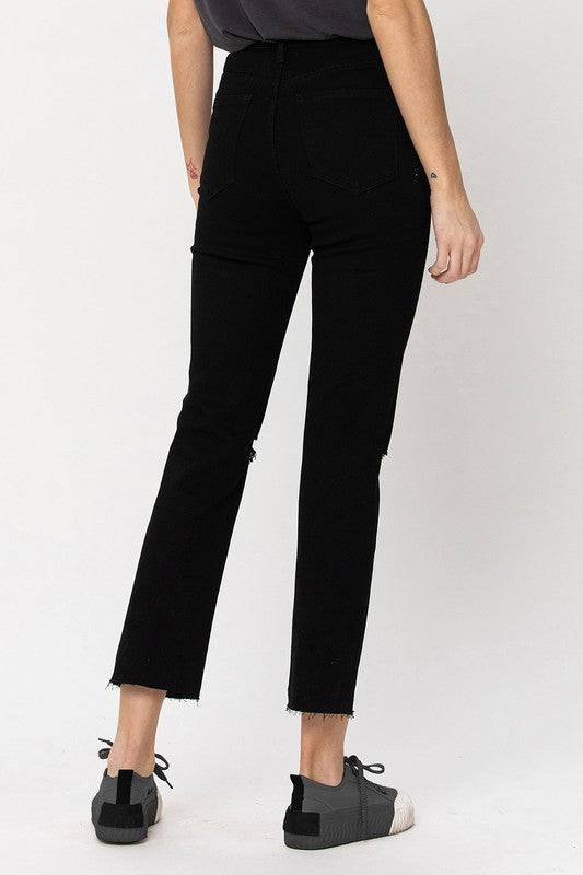 High Rise Straight w Raw Hem Eye Candy Sensation