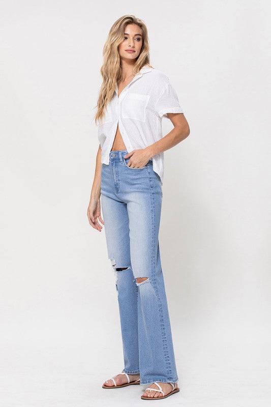 High Rise Vintage Flare Jeans Eye Candy Sensation