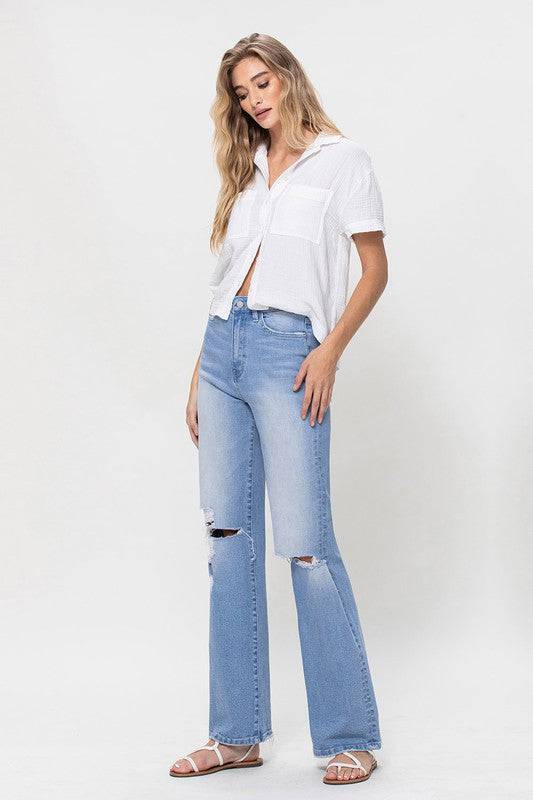 High Rise Vintage Flare Jeans Eye Candy Sensation