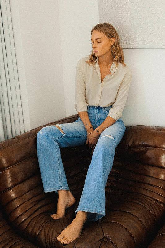 High Rise Vintage Flare Jeans Eye Candy Sensation