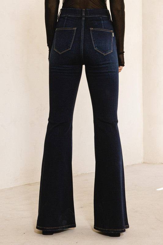 High Waisted Flare Jean Eye Candy Sensation