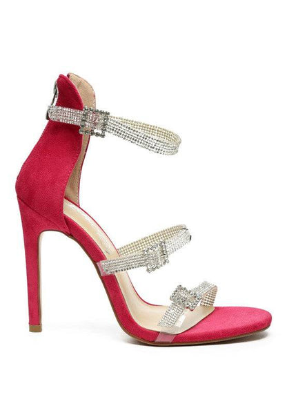 INES BLING STRAP HIGH HEEL SANDALS Eye Candy Sensation
