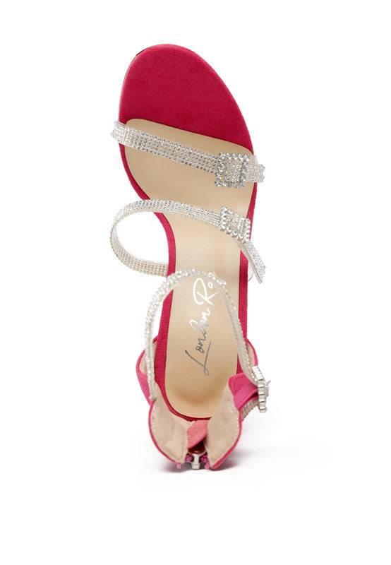 INES BLING STRAP HIGH HEEL SANDALS Eye Candy Sensation