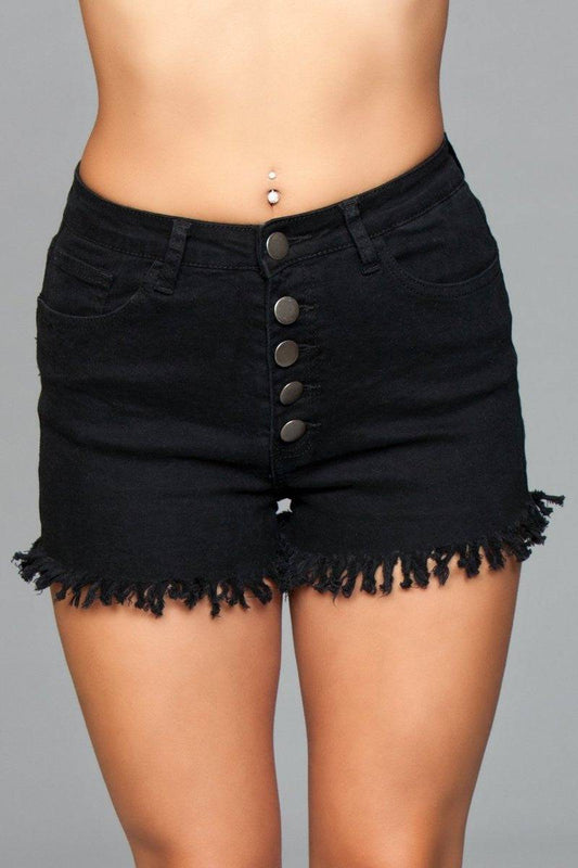 J9BK Fringed Button Up Shorts - Eye Candy Sensation