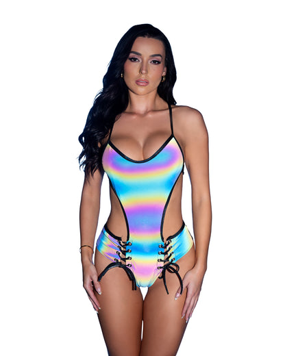 JR288 - Reflective Lace-up Bodysuit