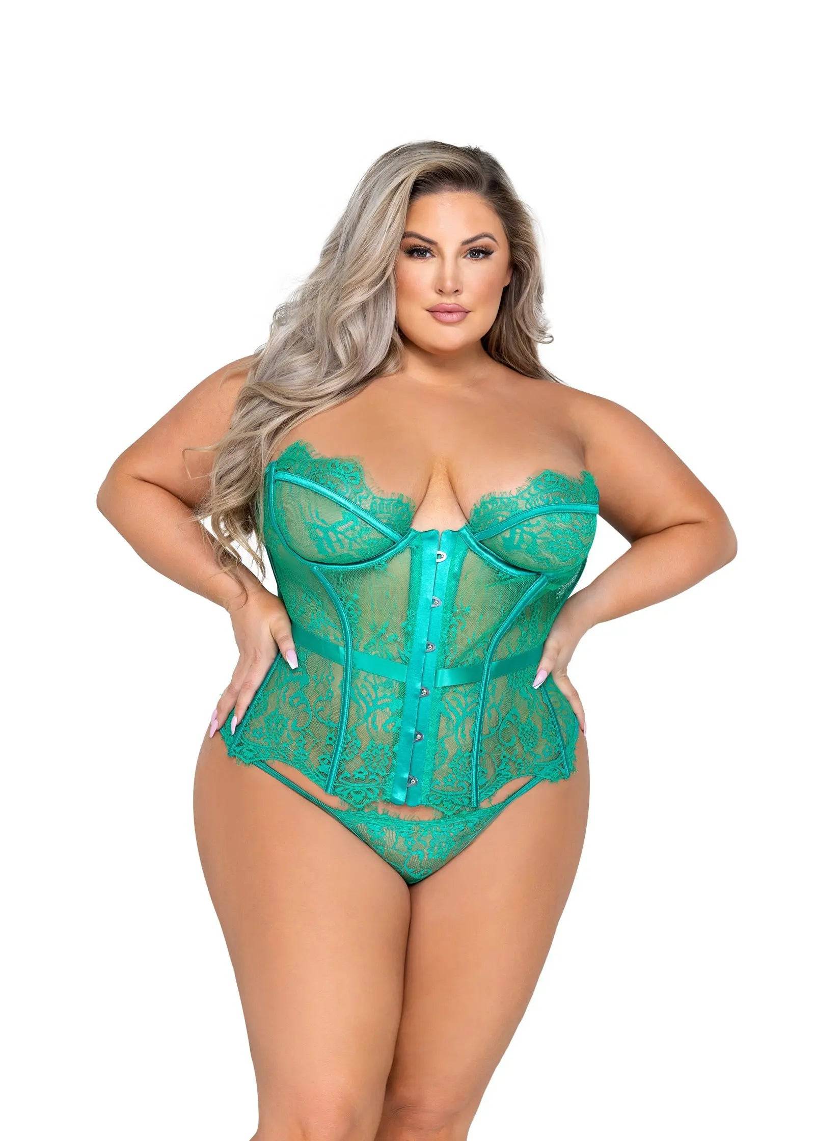 LI556 - Fantasy 2-Piece Bustier Set Eye Candy Sensation