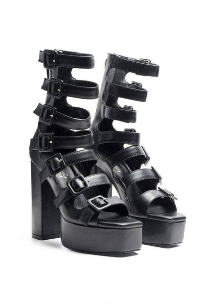 LONDON RAG SAROUCHI CAGED HIGH HEEL BUCKLE SANDAL Eye Candy Sensation