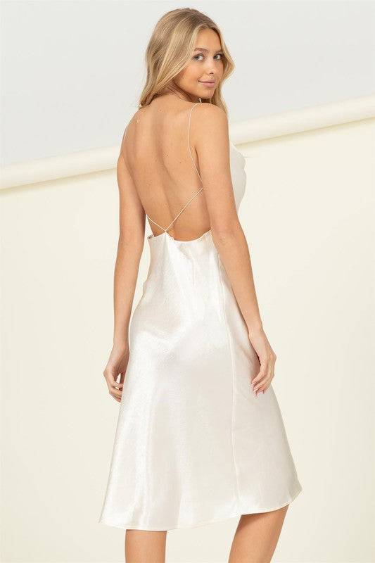 MEET YOU THERE COWL NECK MIDI DRESS Eye Candy Sensation
