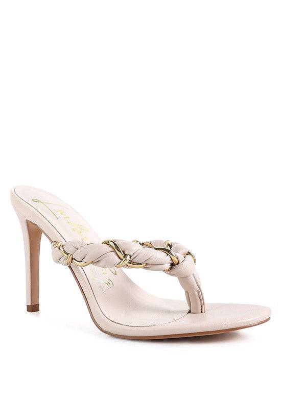 Melodrama High Heeled Braided Thong Sandals Eye Candy Sensation
