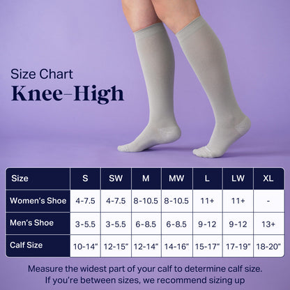 Knee-High Compression Socks – 3 Pack Stripes