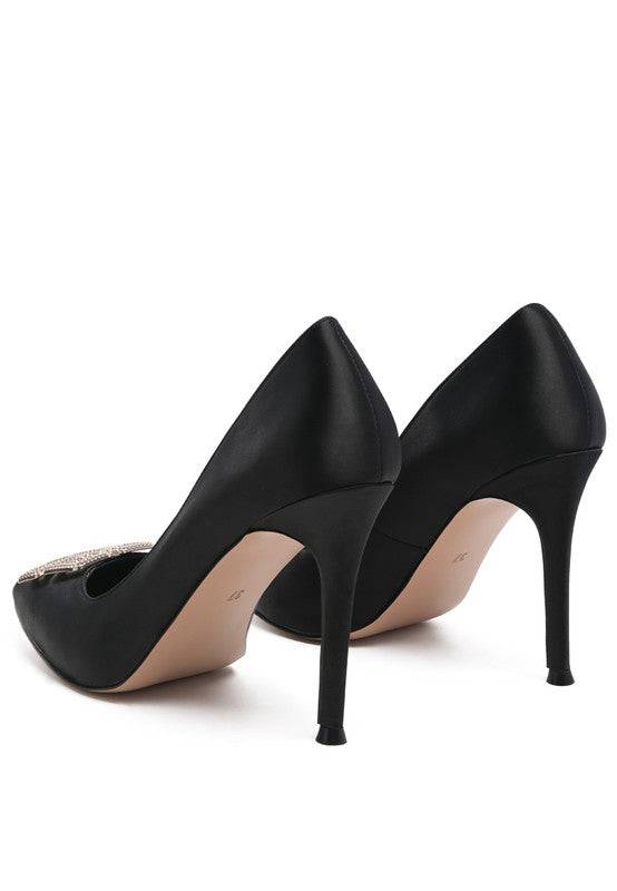 PRISCA STILETTO CRYSTAL BROOCH PUMPS Eye Candy Sensation