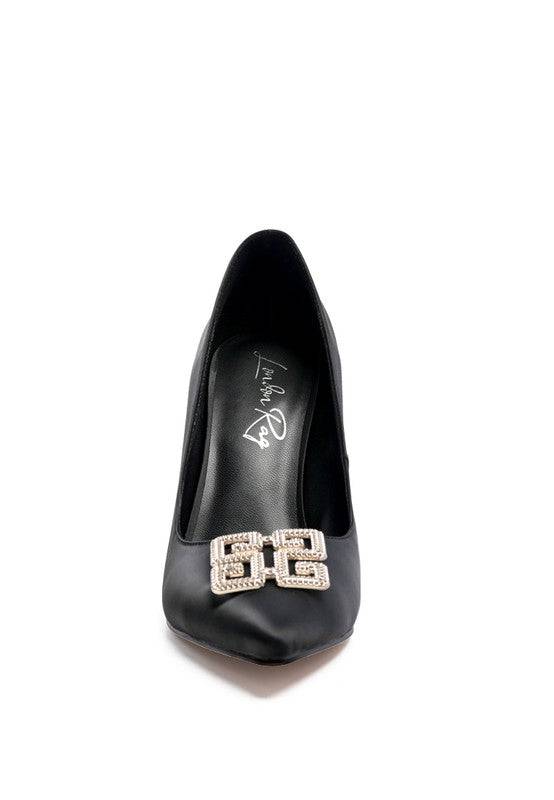 PRISCA STILETTO CRYSTAL BROOCH PUMPS Eye Candy Sensation