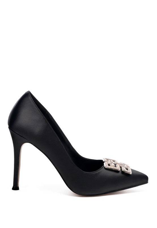 PRISCA STILETTO CRYSTAL BROOCH PUMPS Eye Candy Sensation