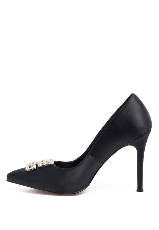 PRISCA STILETTO CRYSTAL BROOCH PUMPS Eye Candy Sensation
