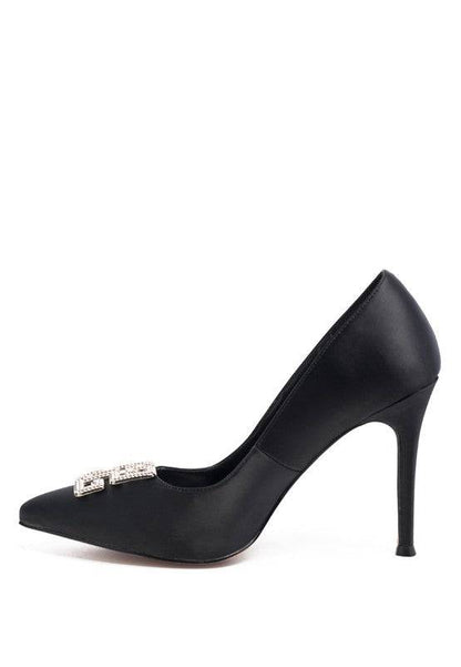 PRISCA STILETTO CRYSTAL BROOCH PUMPS Eye Candy Sensation