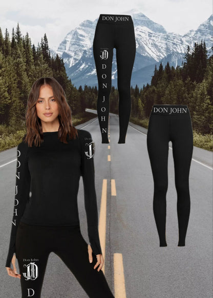 DON JOHN Yoga Outfit Sets Hooded Top Women's