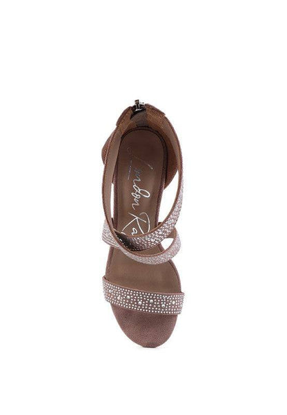 QUEEN BEE Rhinestone High Heeled Sandal Eye Candy Sensation
