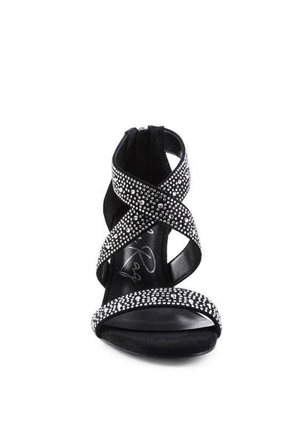 QUEEN BEE Rhinestone High Heeled Sandal Eye Candy Sensation