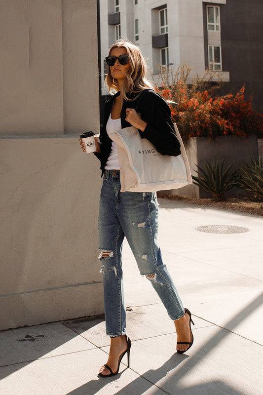 SUPER HIGH RISE STRETCH MOM JEANS Eye Candy Sensation