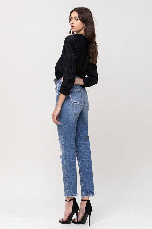 SUPER HIGH RISE STRETCH MOM JEANS Eye Candy Sensation