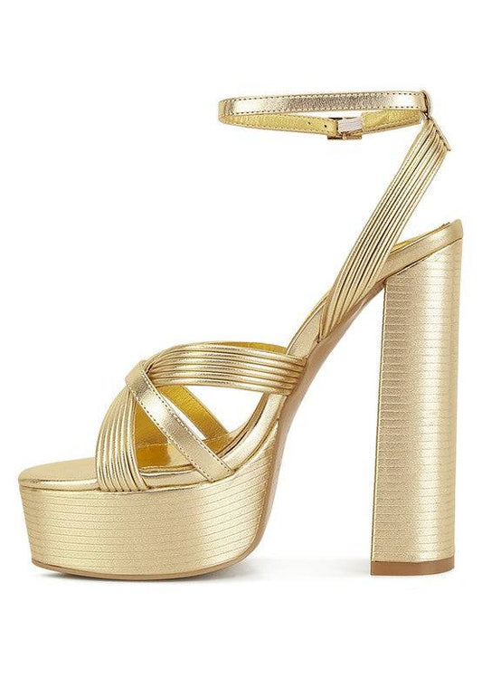 Splendid Cross Strap High Heeled Sandals Eye Candy Sensation