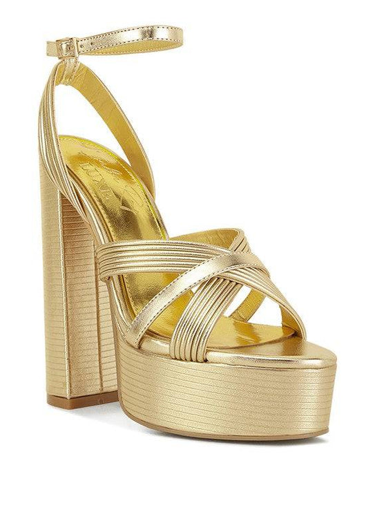 Splendid Cross Strap High Heeled Sandals Eye Candy Sensation