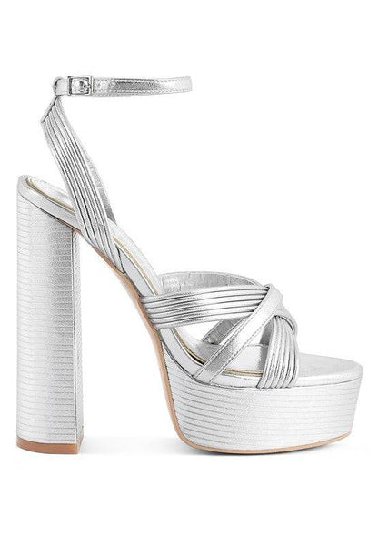 Splendid Cross Strap High Heeled Sandals Eye Candy Sensation