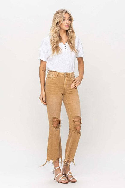 Vintage High Rise Distressed Flare Jeans Eye Candy Sensation
